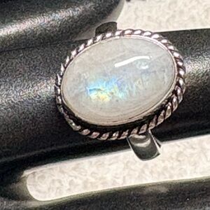 Elegant Silver Moonstone Ring new
